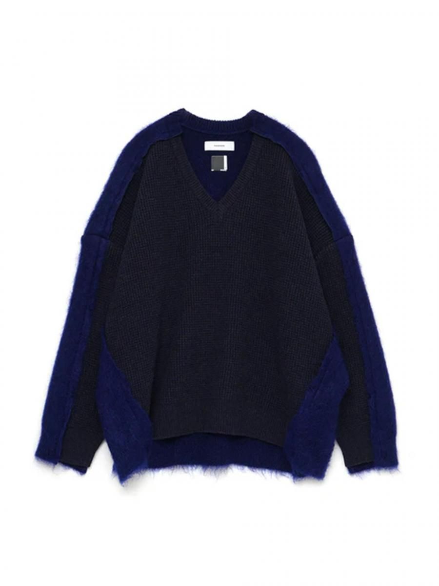 semon 【 unisex series 】SA 2TONE KNIT TWO-TONE KNIT - ReVoLuTioN