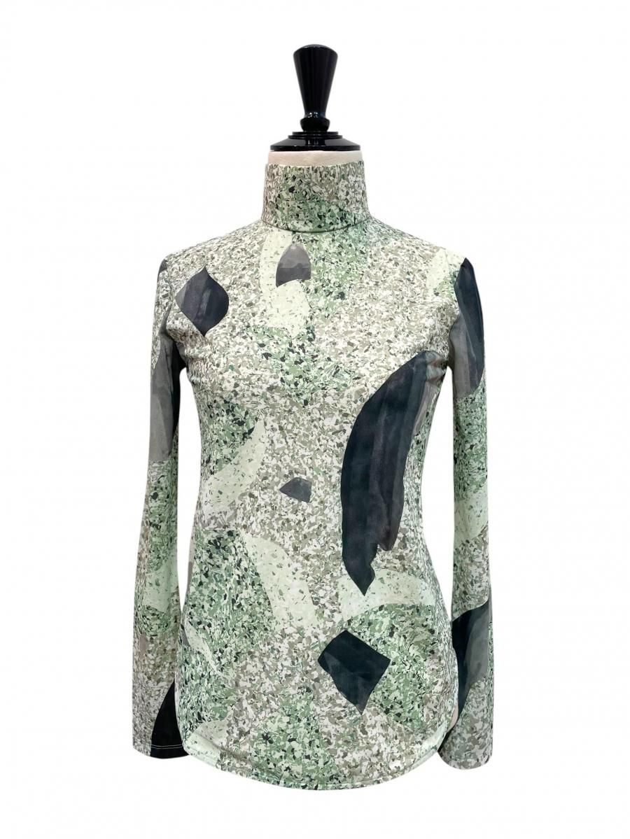 トップス Marble Print High Neck Jersey Top Marble Print Jersey High Neck Top - Revolution Web Store