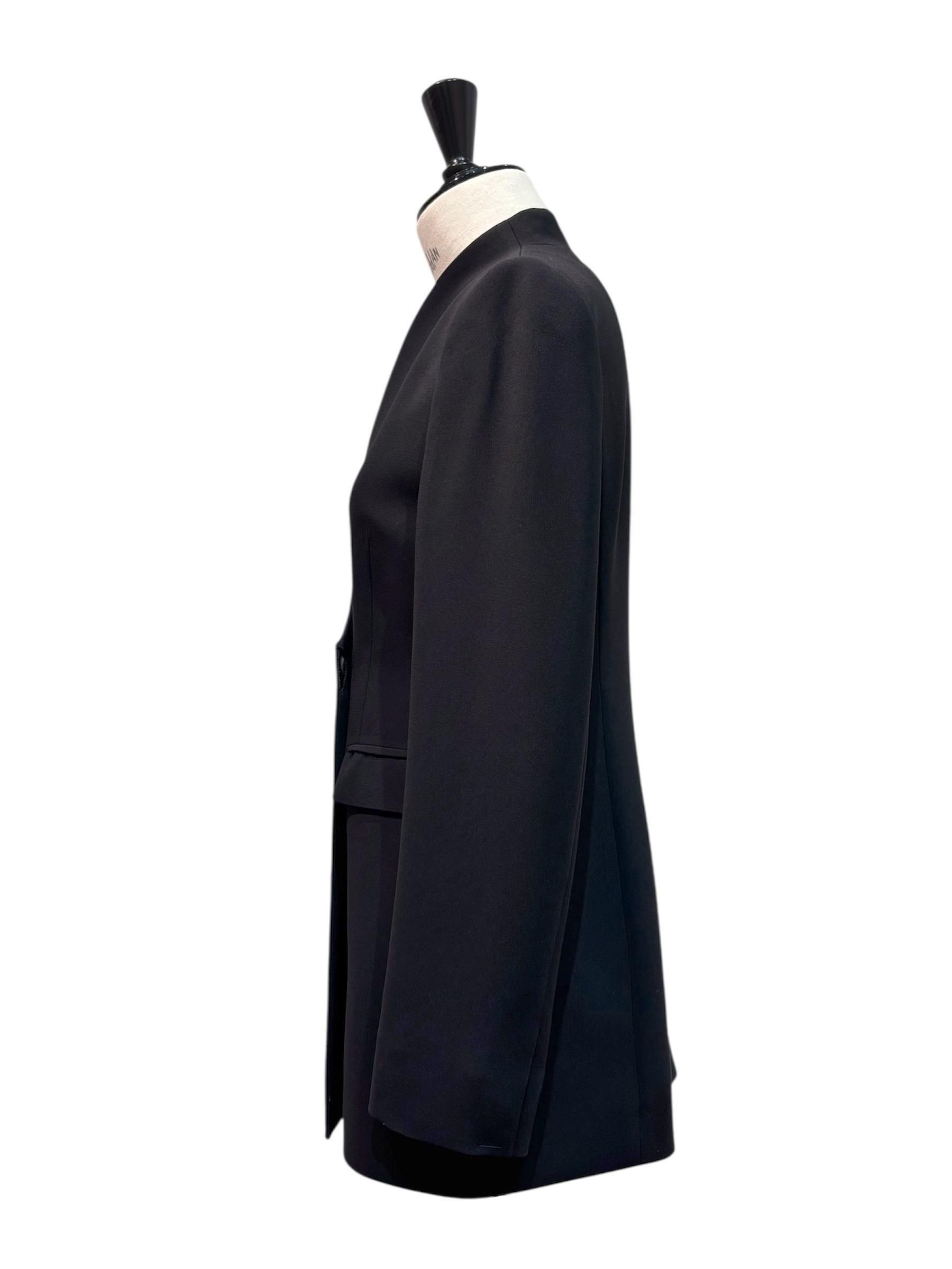 ジャケット・アウター Collarless Double Breasted Suit Jacket Collarless Double Breasted Suit