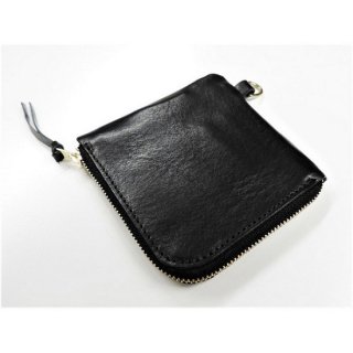  BRONSON LEATHER / CATTLE LEATHER MINI WALLET (BLACK) 