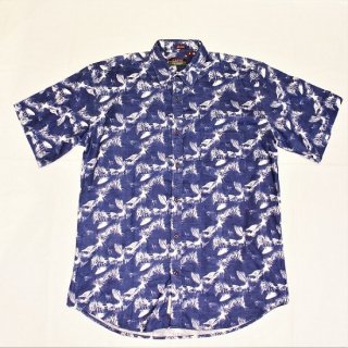 CLEVE SHIRT MAKERS / s/s point collar shirt - navy