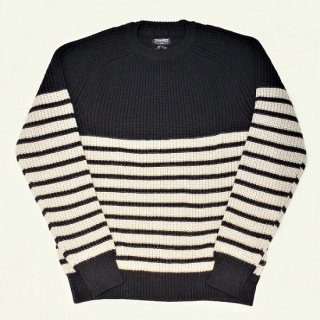 WOOLRICH /  Merinos Stripe Sweater MELTON BLUE STRIPES
