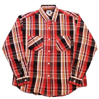 PINECONE L/S HEAVY FLANNEL WORK SHIRT (RED)