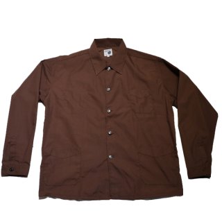PINECONE / L/S METAL BUTTON COVERALL SHIRT (BROWN)