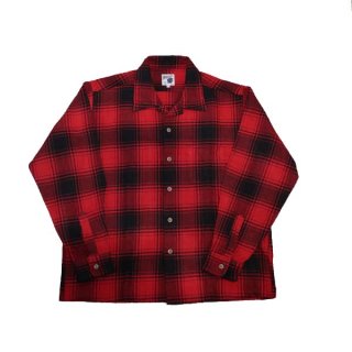 PINECONE L/S HEAVY COTTON WORK SHIRT (RED/BLK)