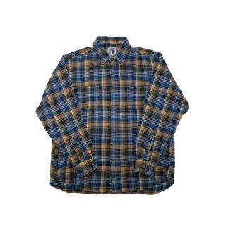 PINECONE L/S HEAVY FLANNEL WORK SHIRT (BLUE/YELLOW)