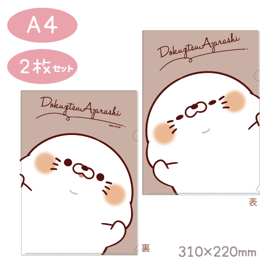 全面印刷A4クリアファイル2枚