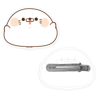 アクリルヘアクリップ『毒舌あざらし』