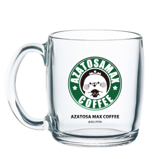 国産グラスマグカップ『AZATOSA MAX/毒舌あざらし』470ml