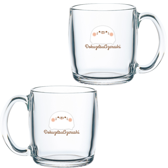 国産・グラスマグカップ『毒舌あ