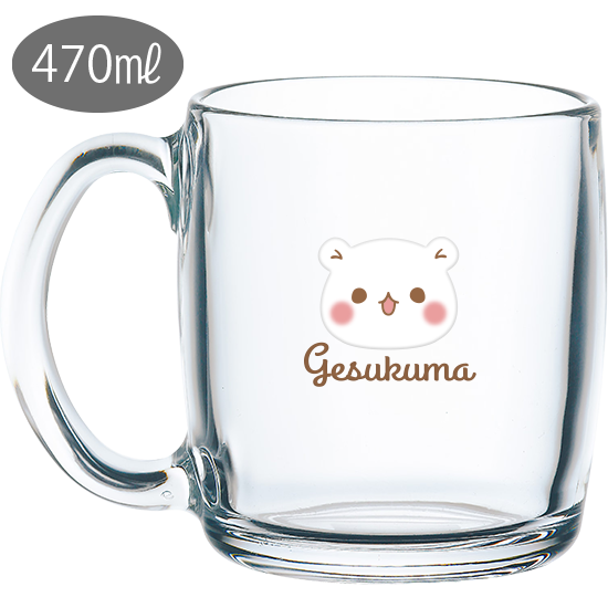 国産・グラスマグカップ『ゲスく