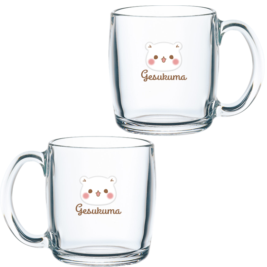 国産・グラスマグカップ『ゲスく