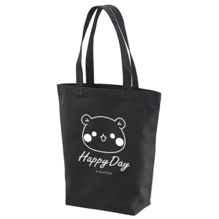 キャンバス トートバッグ・ブラック『HappyDay/ゲスくま』