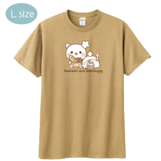 綿100%Tシャツ(L)『毒舌あざらし&ゲスくま/ベーカリー』