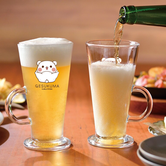 ビアグラス『開脚/ゲスくま』3