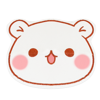 ふわふわ・ダイカットラグマット『フェイス/ゲスくま』