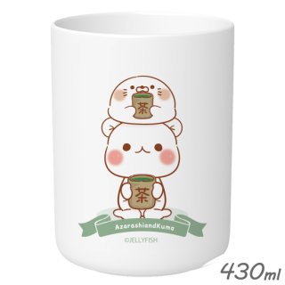 430ml陶器湯のみ『毒舌あざらし&ゲスくま/お茶』