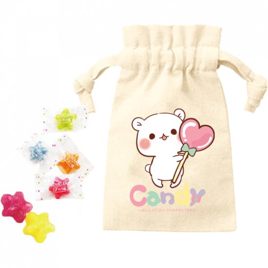 キャンディ入りコットン巾着ポー