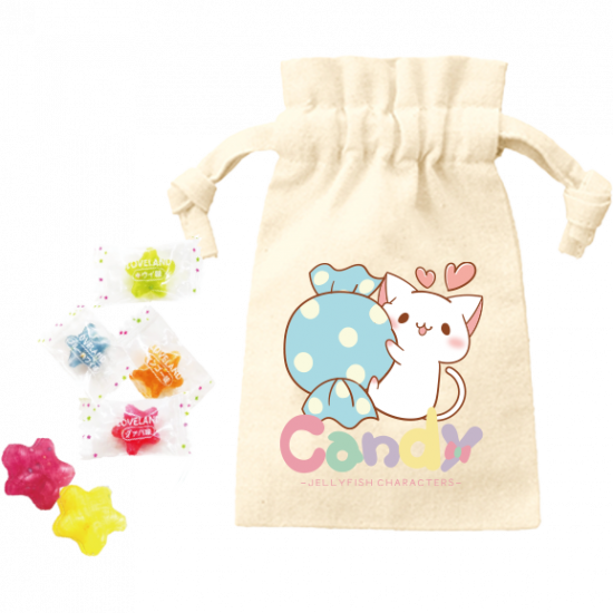 キャンディ入りコットン巾着ポー