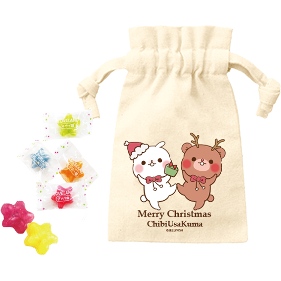 キャンディ入りコットン巾着ポー