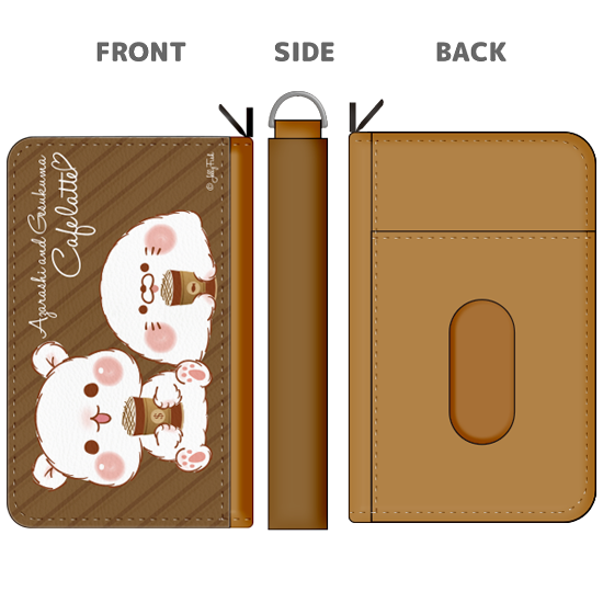 PUレザー パスケース付きコイ