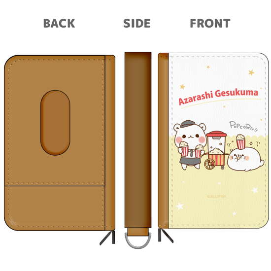 PUレザー パスケース付きコイ