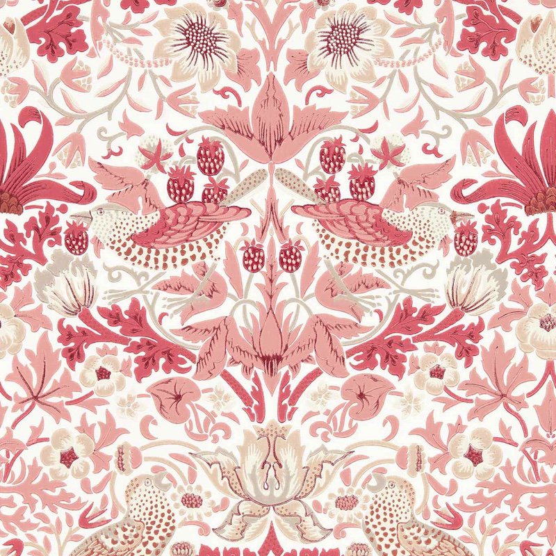 Simply Strawberry Thief / 217059 / SIMPLY MORRIS Wallpapers / Morris&Co.