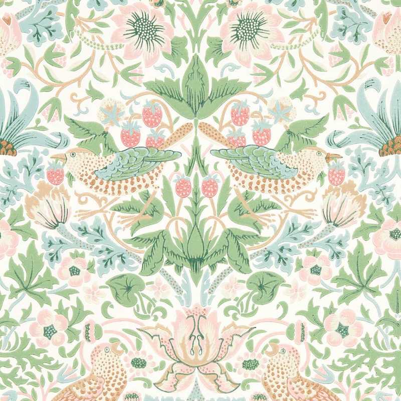 Simply Strawberry Thief / 217061 / SIMPLY MORRIS Wallpapers / Morris&Co.