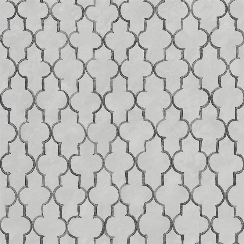 Pergola Trellis Graphite / PDG1151/01 / Porcelaine de Chine Wallpapers / Designers Guild