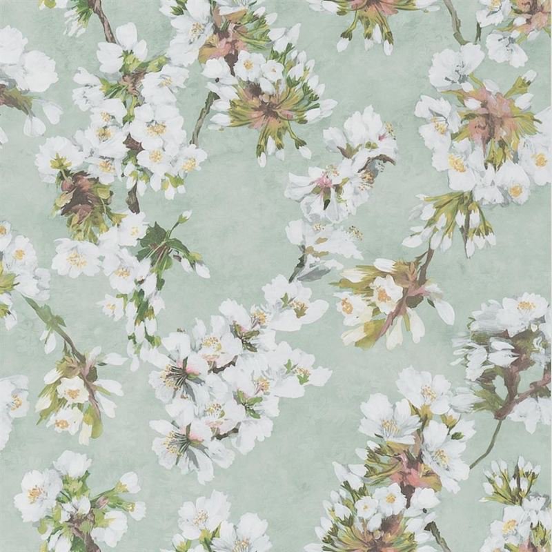 Fleur d Assam  Platinum / PDG1148/05 / Porcelaine de Chine Wallpapers / Designers Guild