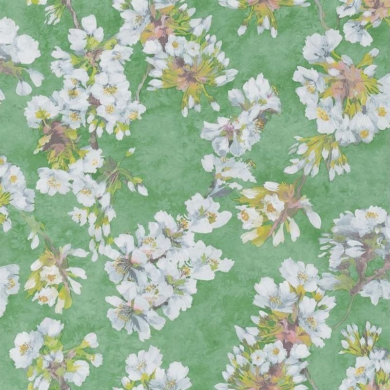 Fleur d Assam Emerald / PDG1148/02 / Porcelaine de Chine Wallpapers / Designers Guild