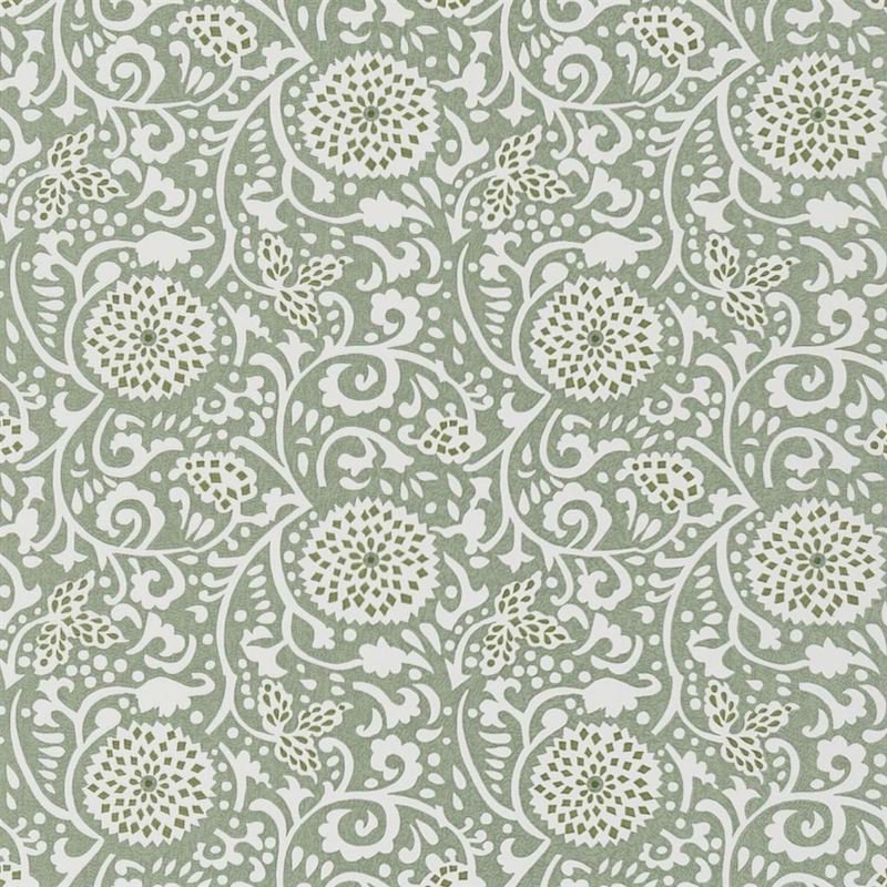 Shaqui Vintage Green / PDG1147/05 / Porcelaine de Chine Wallpapers / Designers Guild