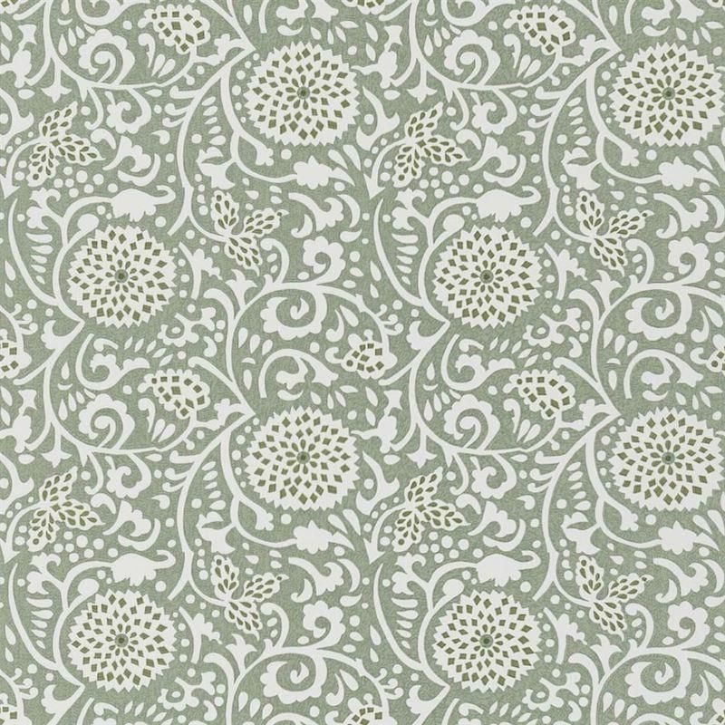 Shaqui Vintage Green / PDG1147/05 / Porcelaine de Chine Wallpapers / Designers Guild