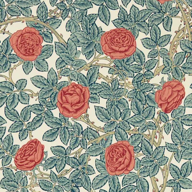 Rambling Rose / 217206 / Emery Walker's House Wallpaper Collection / Morris&Co.