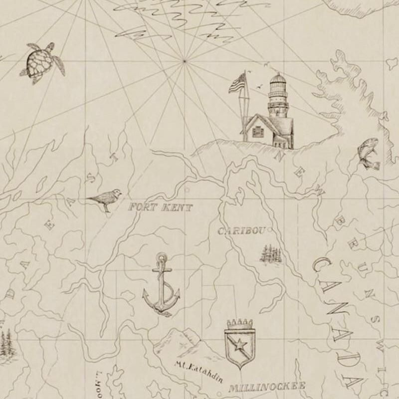 Shipping Lanes Map / PRL5027/01 /  RALPH LAUREN