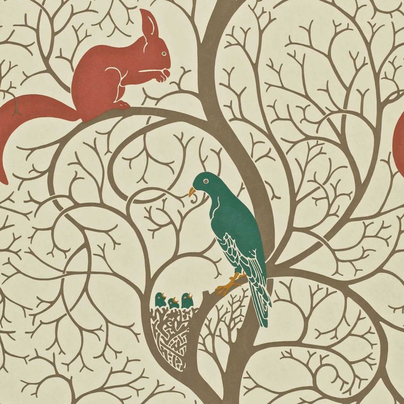 Squirrel & Dove / DVIWSQ102 / Water Garden / Sanderson