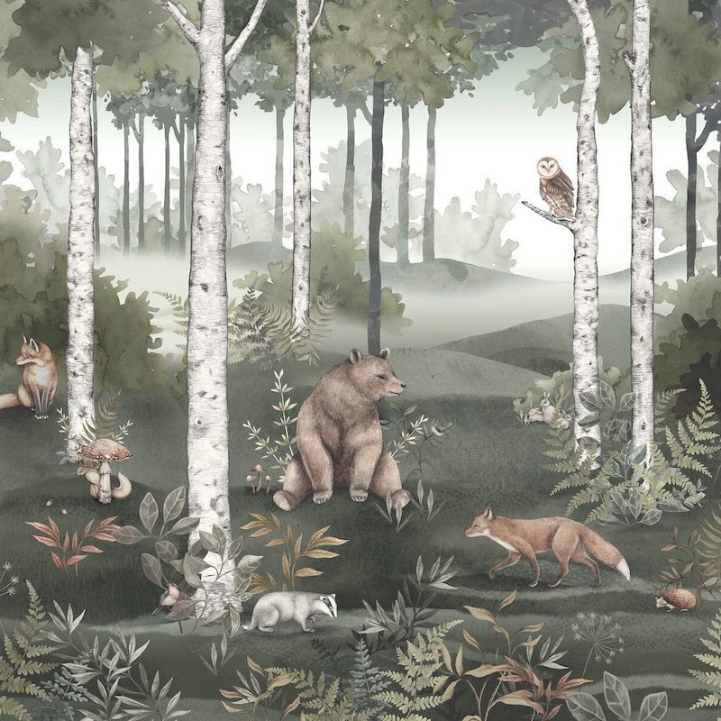 Wild Forest Mural / 6943 / Newbie Wallpaper / Borastapeter