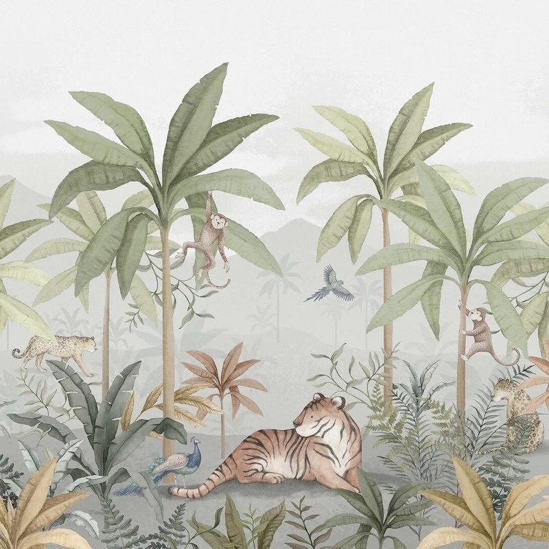  Wild Jungle Mural / 6945 / Newbie Wallpaper / Borastapeter