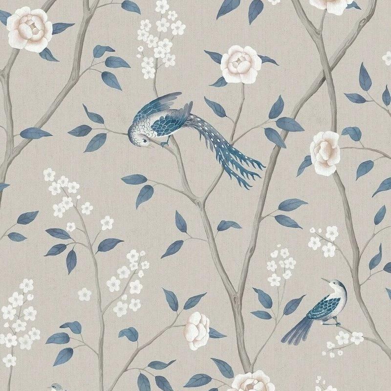 Paradise Birds / 6143 / Blue & White / Borastapeter