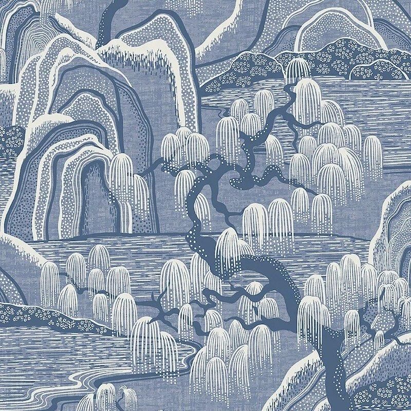 Indigo Garden / 6147 / Blue & White / Borastapeter