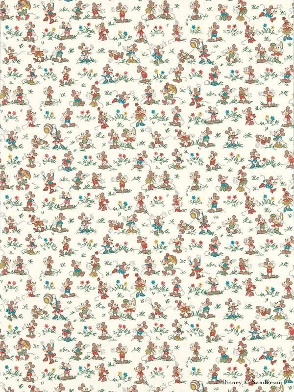 Mickey & Minnie / 217263 / DISNEY HOME X SANDERSON WALLPAPERS / Sanderson