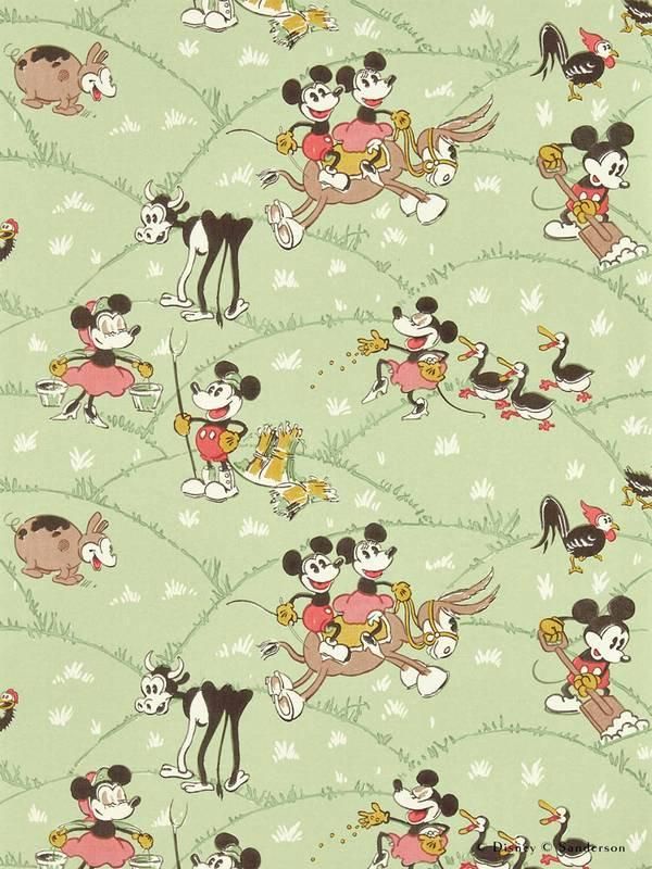 Mickey at the Farm / 217266 / DISNEY HOME X SANDERSON WALLPAPERS / Sanderson