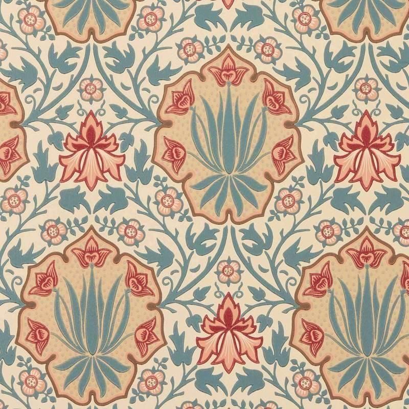Iris & Rose / 217566 / The Unfinished Works Wallpapers / Morris&Co.