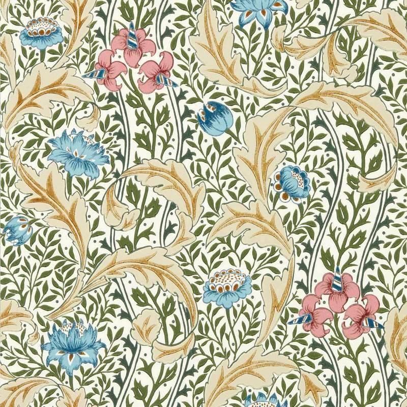 Wild Tulip & Vine / 217576 / The Unfinished Works Wallpapers / Morris&Co.