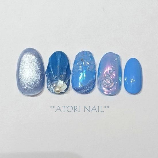 オーダーネイルチップNo.84 夏 海 浜辺 ミラーアクセ ラメ キラキラ オーダーネイルチップNo.84 夏 海 浜辺 ミラーアクセ ラメ キラキラ