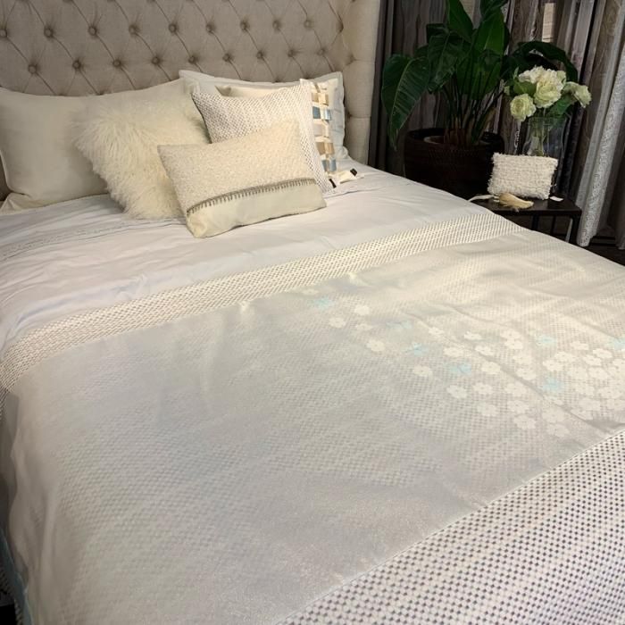 ニードルレースとクロス刺繍 シーツ ベッドリネンン ホワイトリネン/K167 bedlinen/ベッドリネン - NEED'K textile online shop