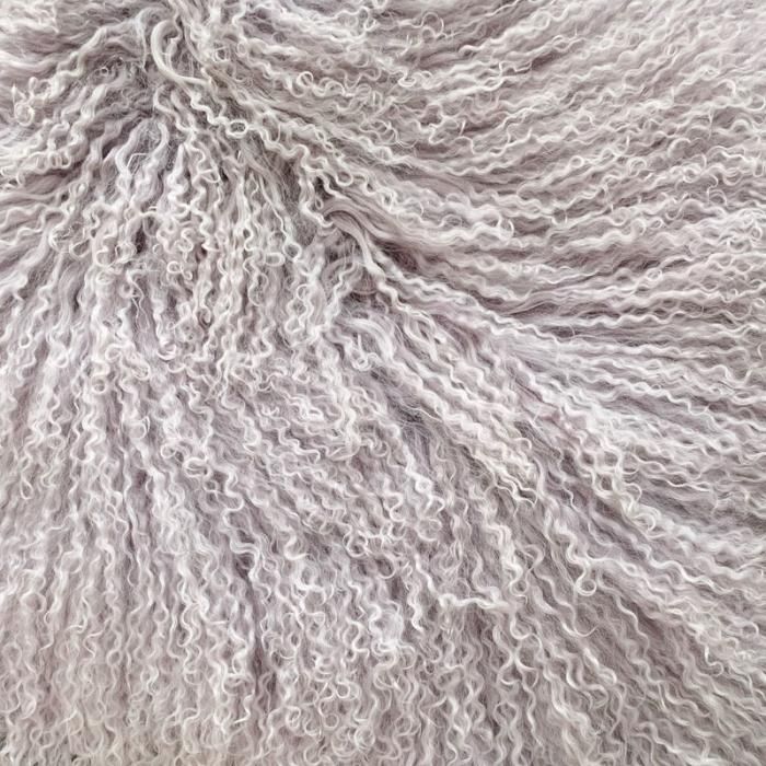 チベットラムスキン1匹物約60×95cm ブラウン チベットラム/P(ピンク