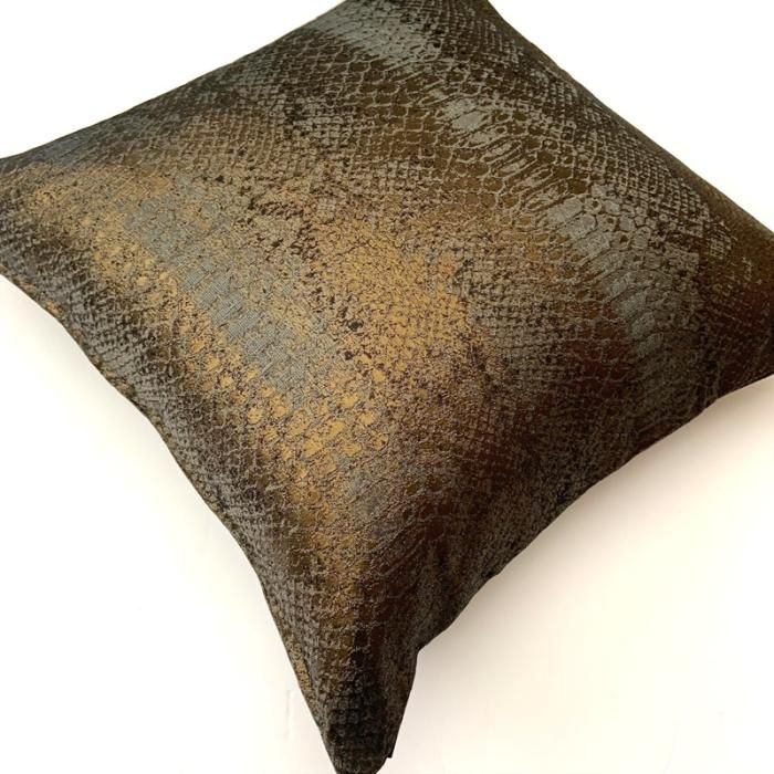 超美品　ニーディック　クッションカバー　厚手　ゴールド×黒 クッションカバー - NEED'K textile online shop