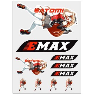 Satomi EMAX logo stickers