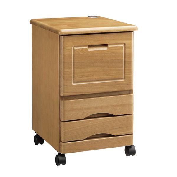 ニレ材サイドテーブルウォールナット色